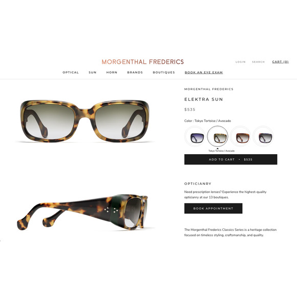 Morgenthal Frederics Elektra Luxury Designer Sunglasses Classic Tortoise Shell - Picture 11 of 11